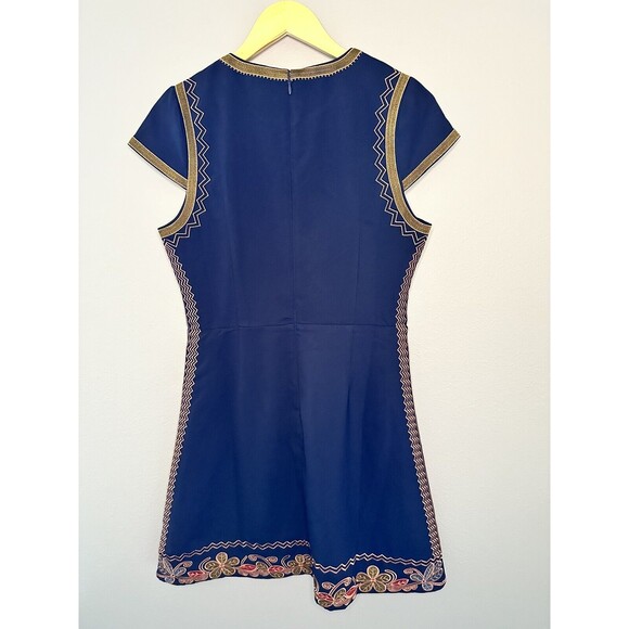 Foxiedox sz Large Navy Blue Short Sleeved Hadiya Mini Dress NEW women’s - Picture 10 of 10